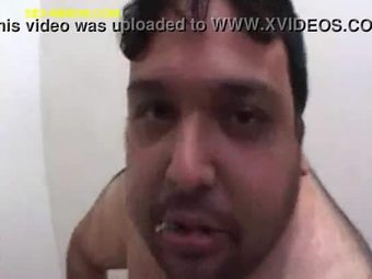 Naked Fat Guy Eats And Get Blown