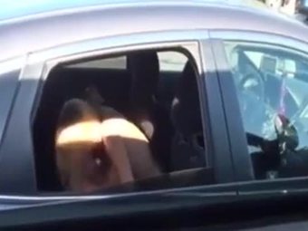 Public car blowjob